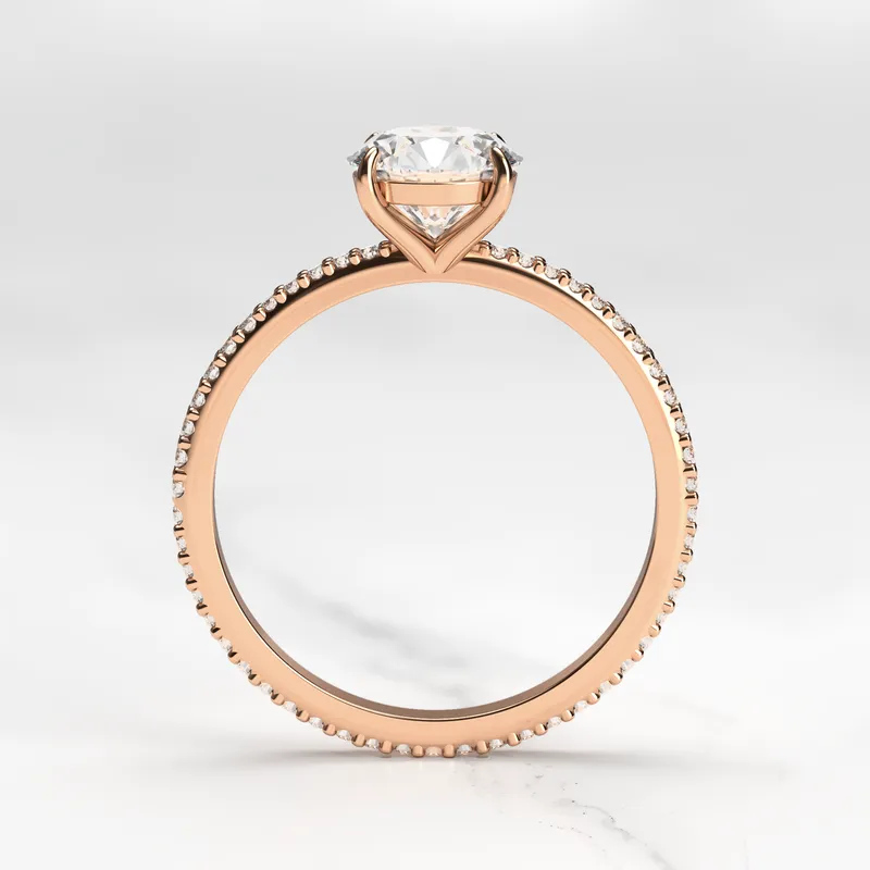ROUND FULL PAVE DIAMOND RING vy 10