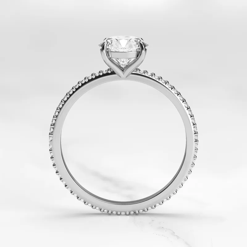 ROUND FULL PAVE DIAMOND RING vy 11
