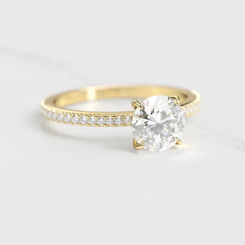 ROUND FULL PAVE DIAMOND RING vy 4