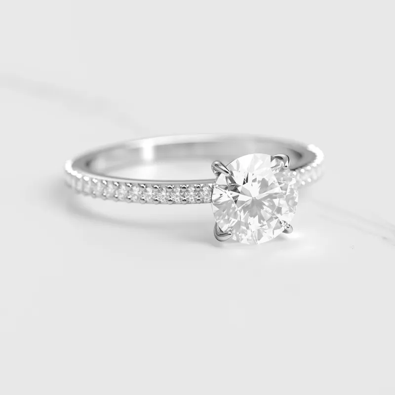 ROUND FULL PAVE DIAMOND RING vy 5