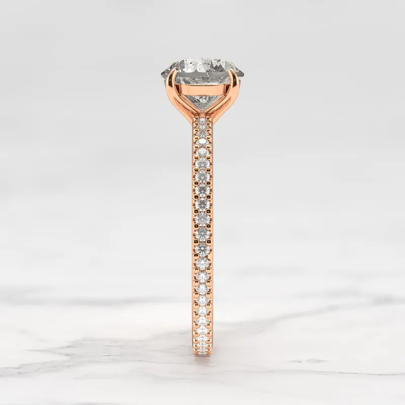 Round Full Pave Salt & Pepper Diamond Ring view 11