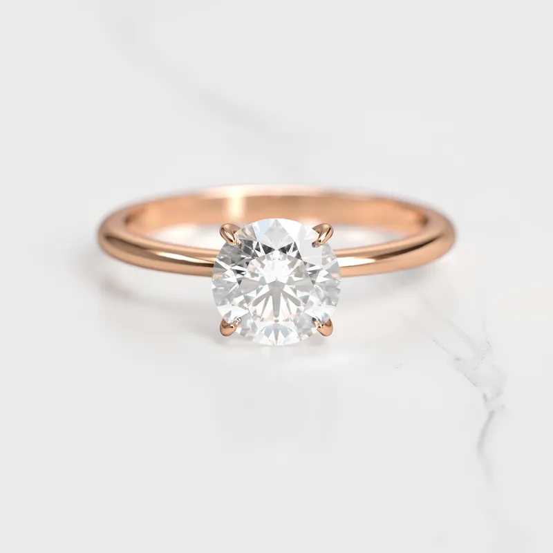 Round Solitaire Diamond Ring view 2