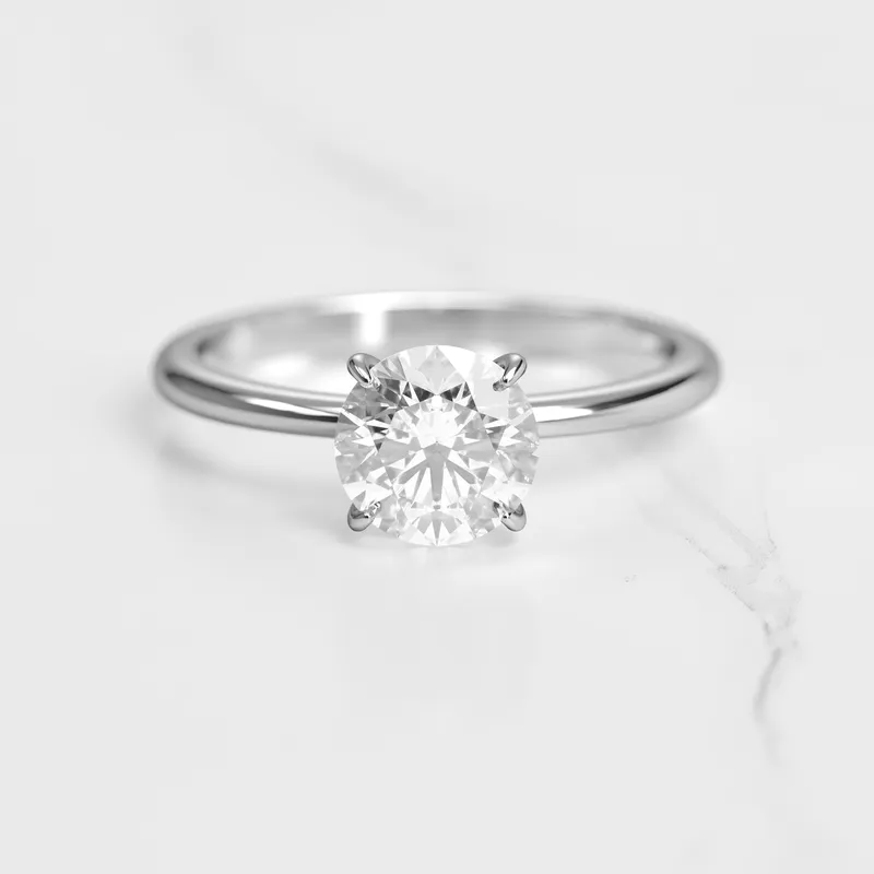 Round Solitaire Diamond Ring view 3
