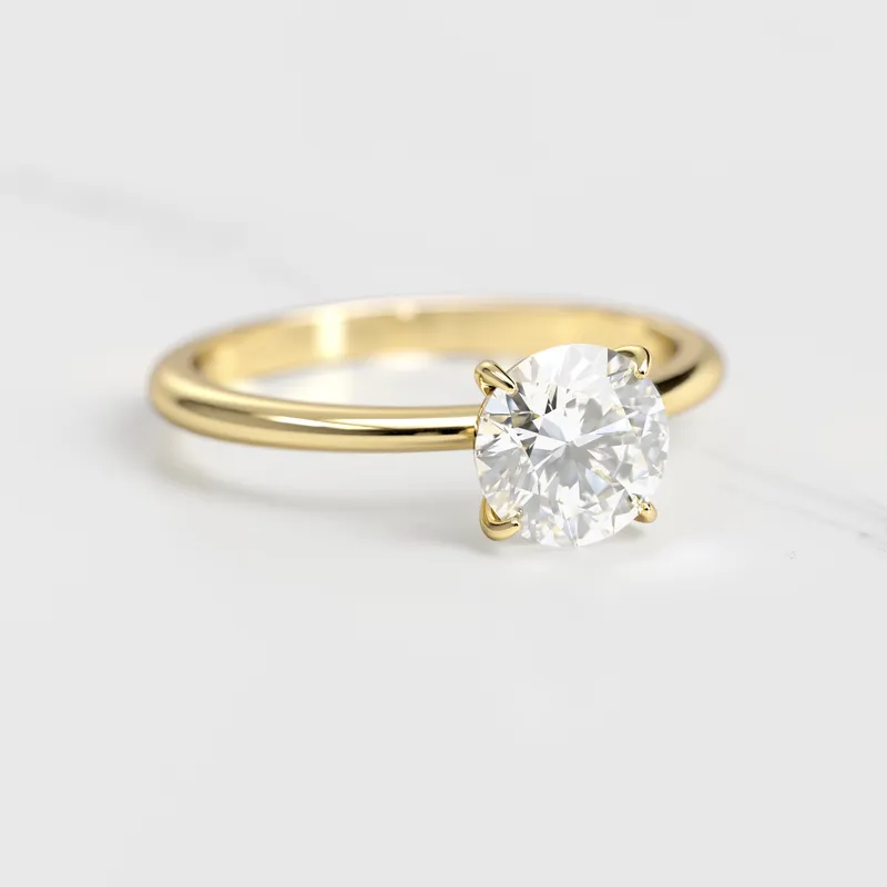 Round Solitaire Diamond Ring view 4