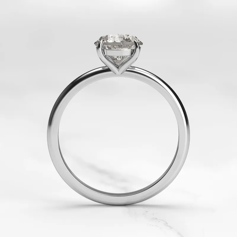 Round Solitaire Salt & Pepper Diamond Ring view 13