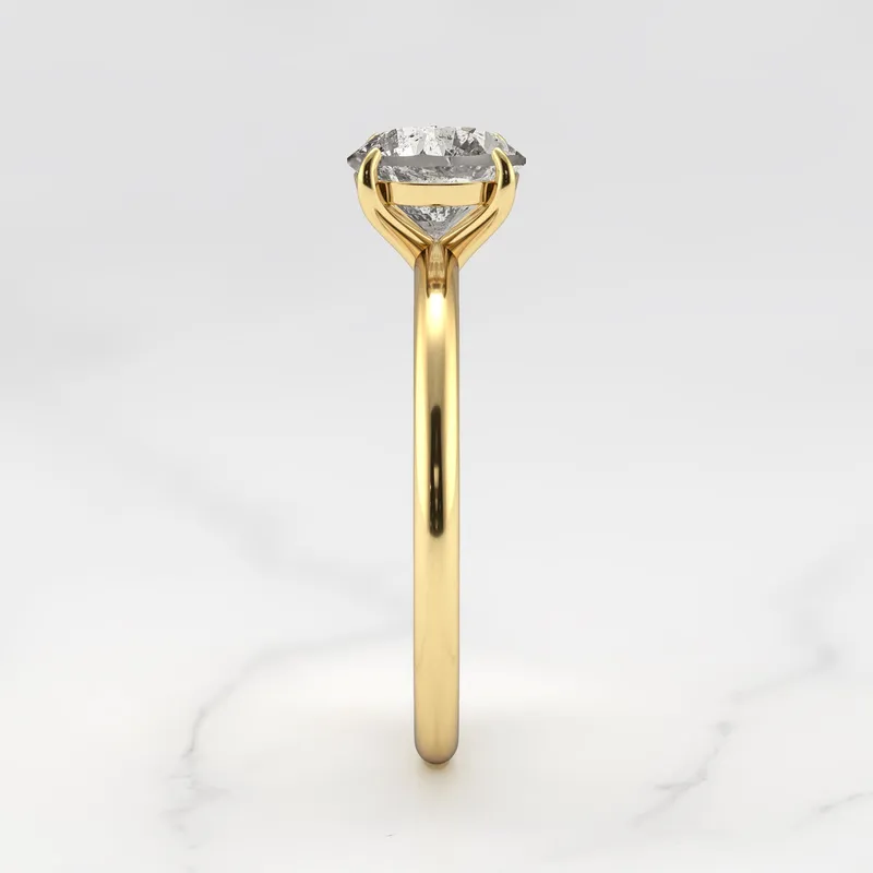 Round Solitaire Salt & Pepper Diamond Ring view 14
