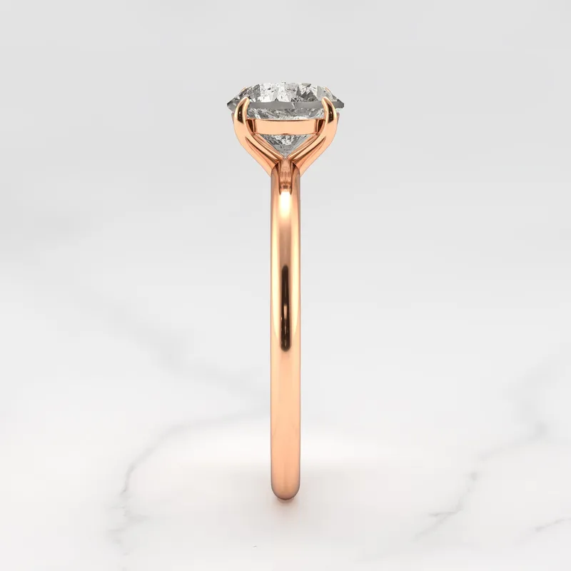 Round Solitaire Salt & Pepper Diamond Ring view 15