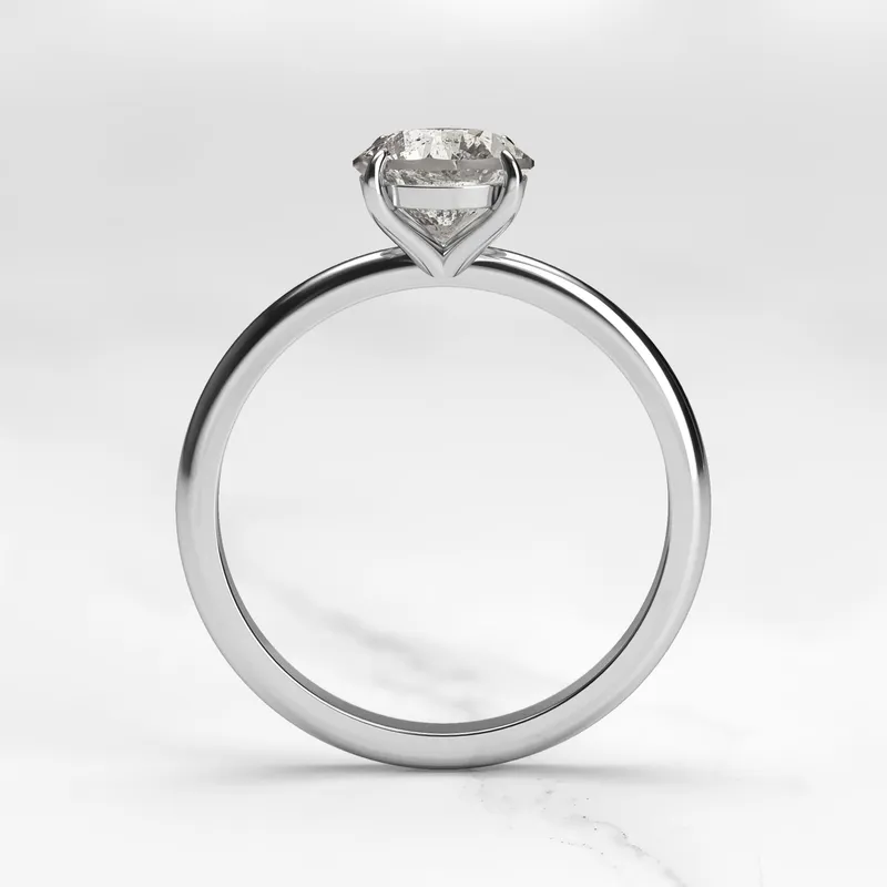 Round Solitaire Salt And Pepper Diamond Ring vy 10