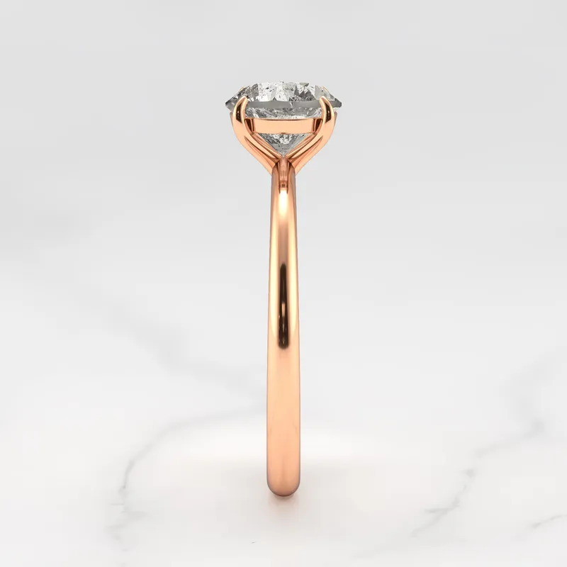 Round Solitaire Salt And Pepper Diamond Ring vy 12