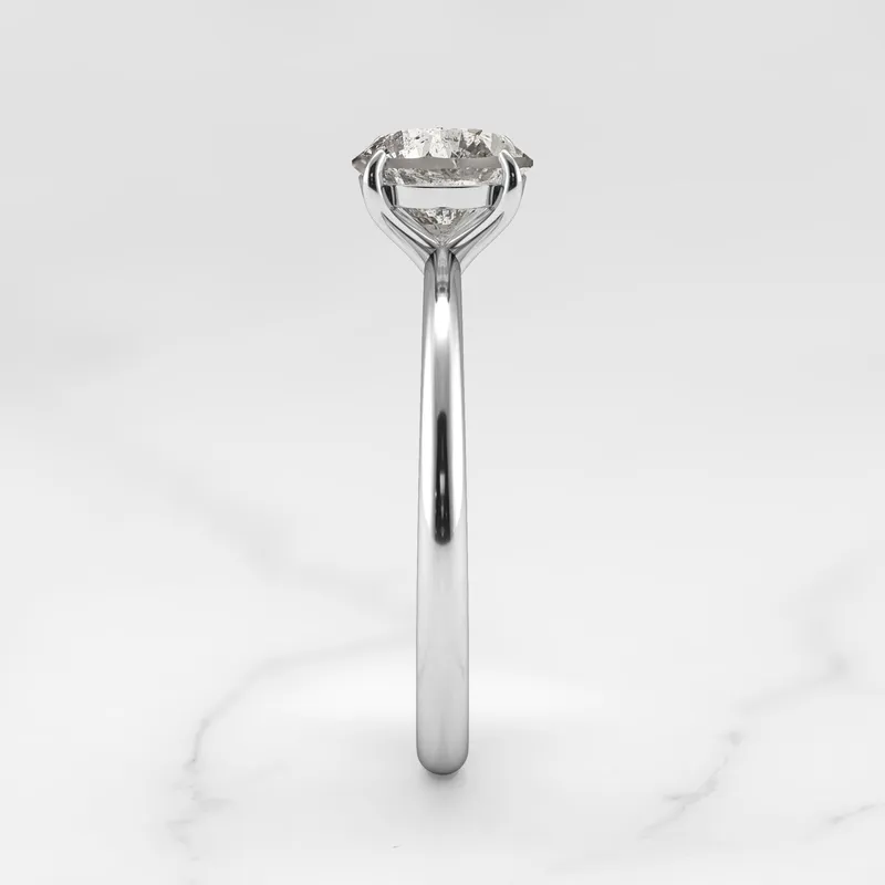 Round Solitaire Salt And Pepper Diamond Ring vy 13