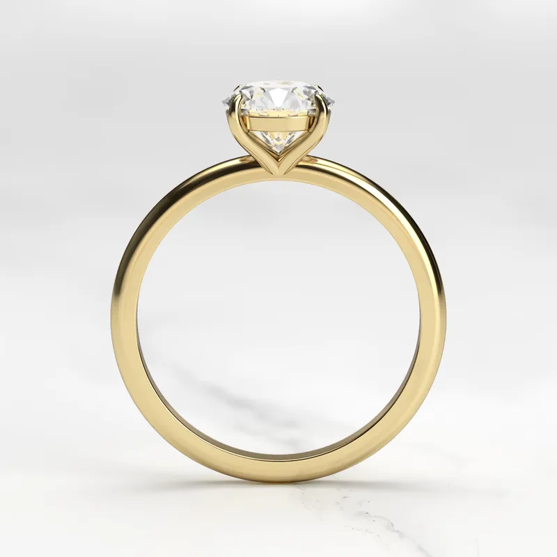 Round Tapered Solitaire Diamond Ring vy 9