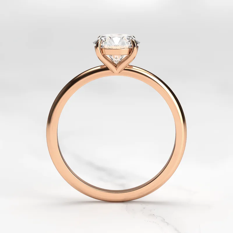 Round Tapered Solitaire Diamond Ring vy 10