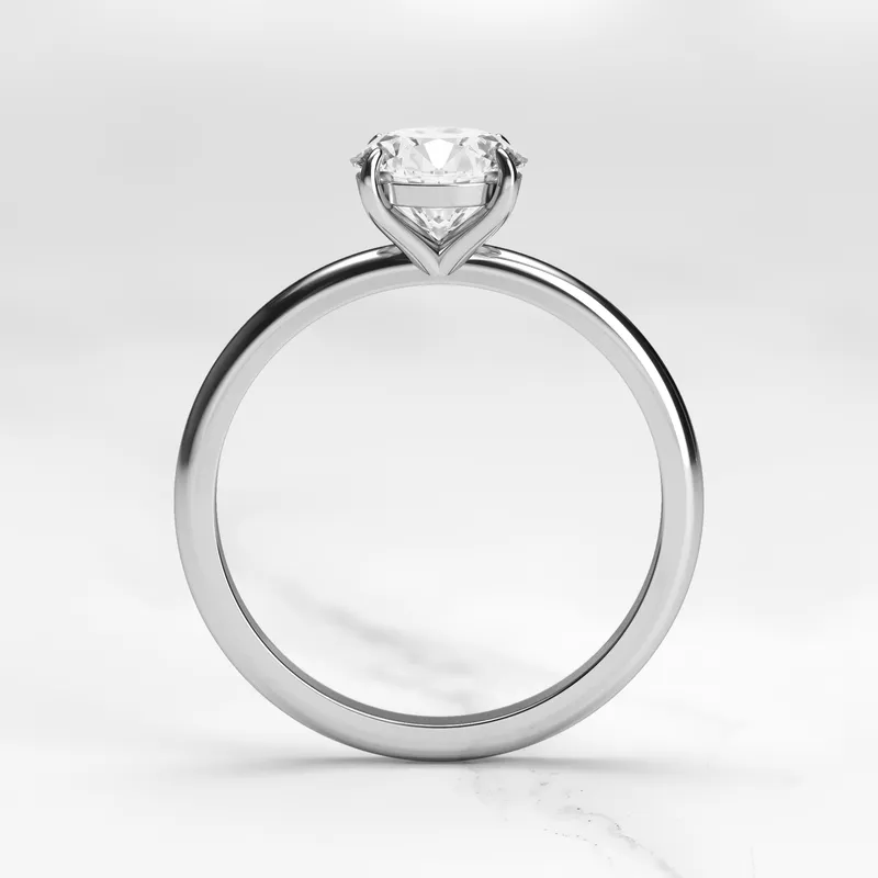 Round Tapered Solitaire Diamond Ring vy 11