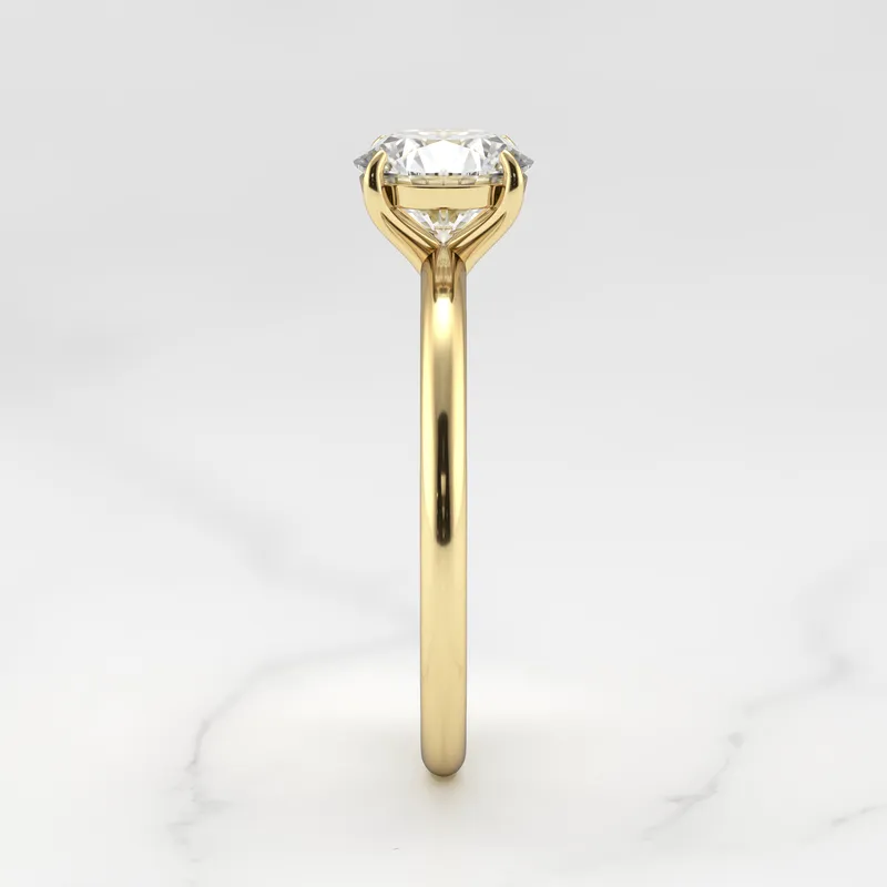 Round Tapered Solitaire Diamond Ring vy 6