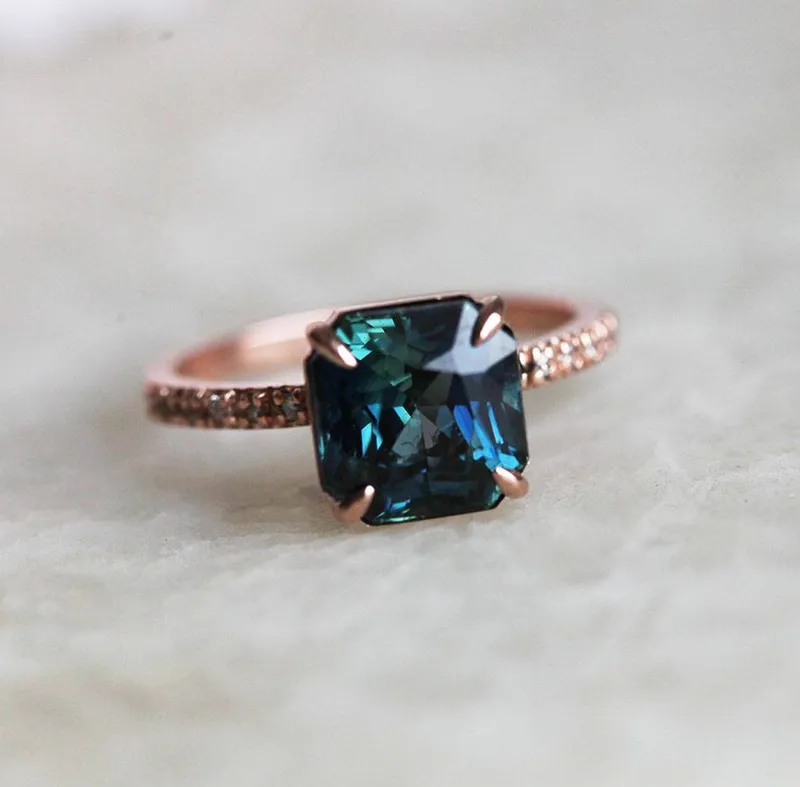 ROWENA SAPPHIRE DIAMOND RING view 4