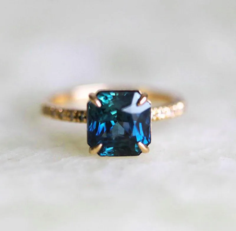 ROWENA SAPPHIRE DIAMOND RING view 8
