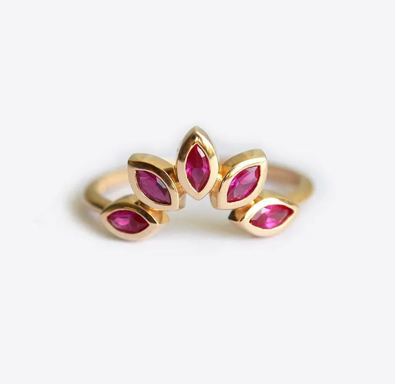 Ruby Wedding Ring, Ruby Wedding Band view 6