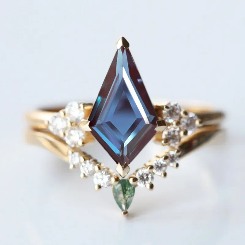 Sally Kite Alexandrite Ring Set engagement ring