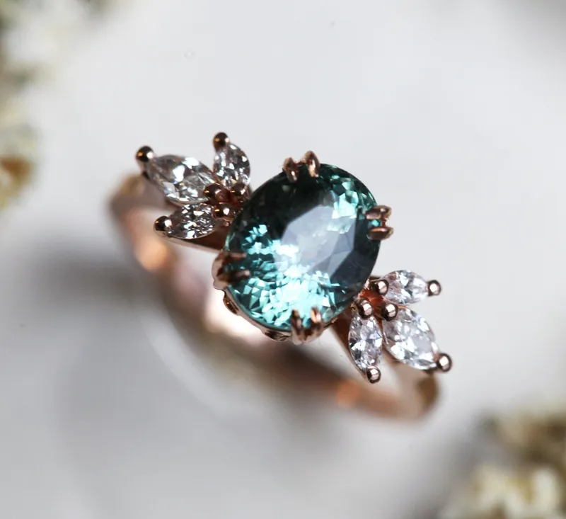 Salma Sapphire Diamond Ring vy 2