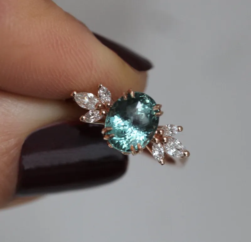 Salma Sapphire Diamond Ring vy 7