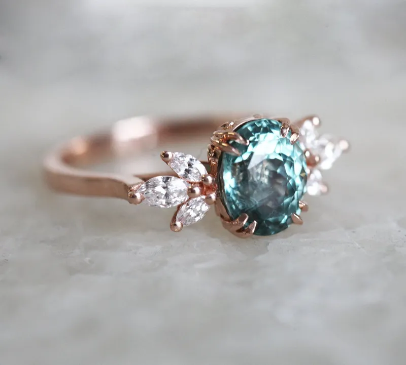 Salma Sapphire Diamond Ring vy 9