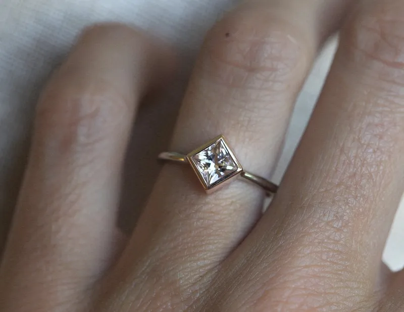 Saoirse Princess Cut Morganite Ring view 3
