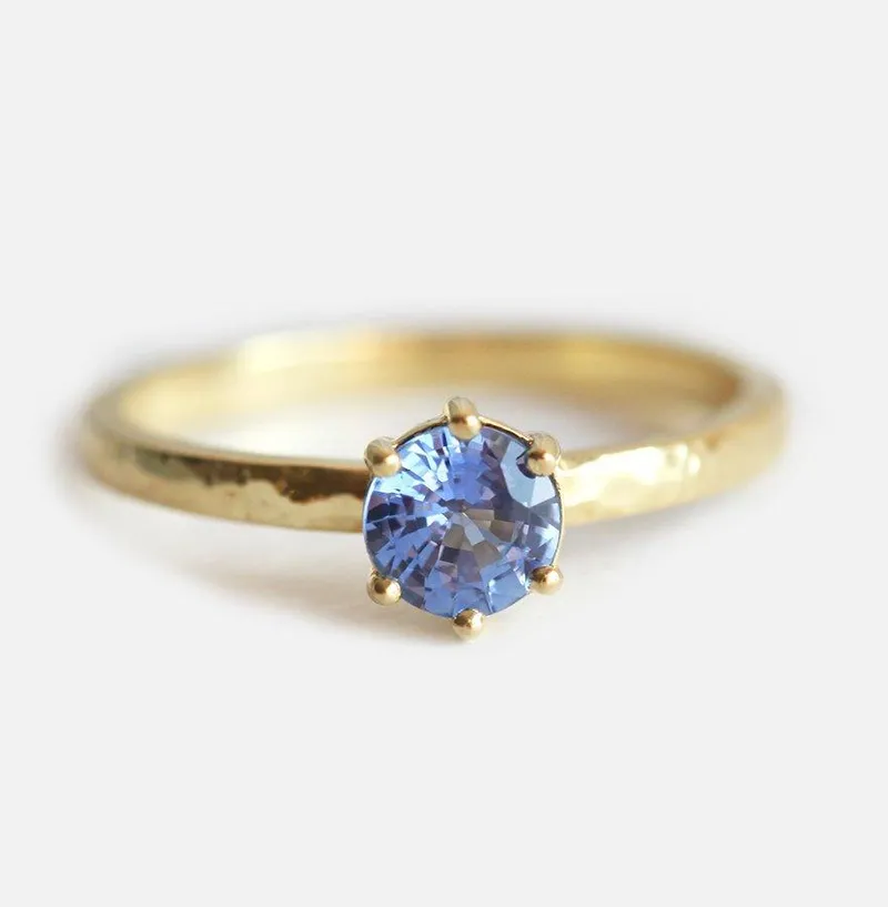 SAPPHIRE RING SET, SOLITAIRE ENGAGEMENT RING view 3