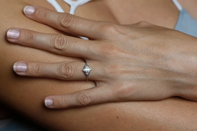 Sarita Marquise Diamond Engagement Ring vy 2