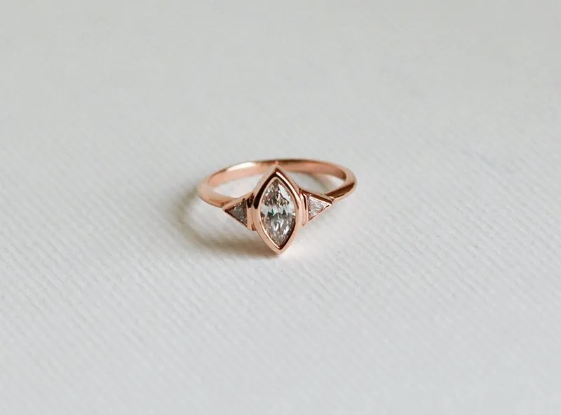 Sarita Marquise Diamond Engagement Ring vy 4