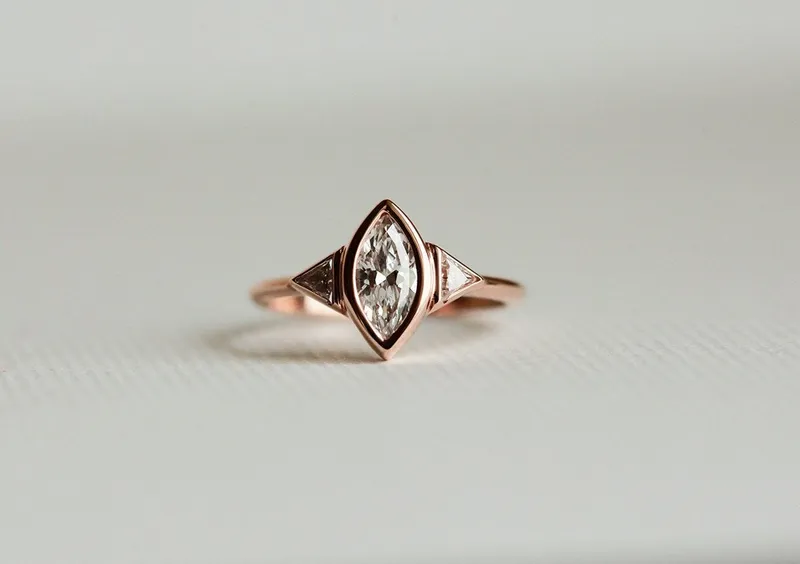 Sarita Marquise Diamond Engagement Ring vy 5