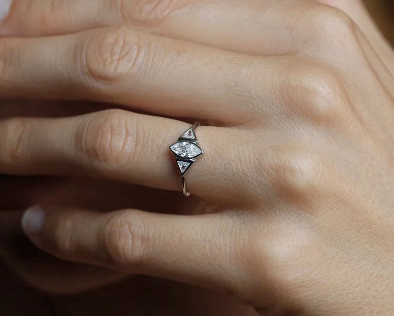 Sarita Marquise Diamond Ring vy 3