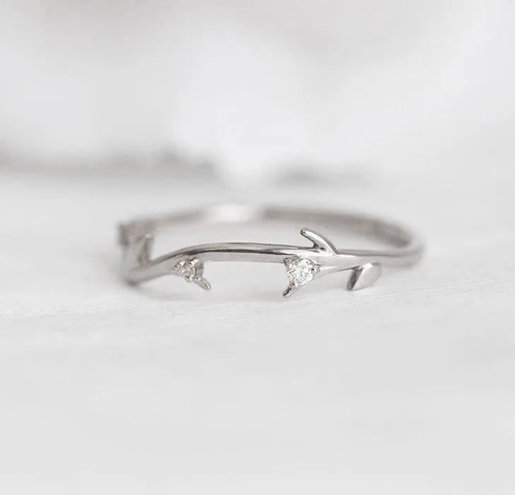 SAVANNAH DIAMOND RING, 14K ROSE GOLD WEDDING BAND view 10