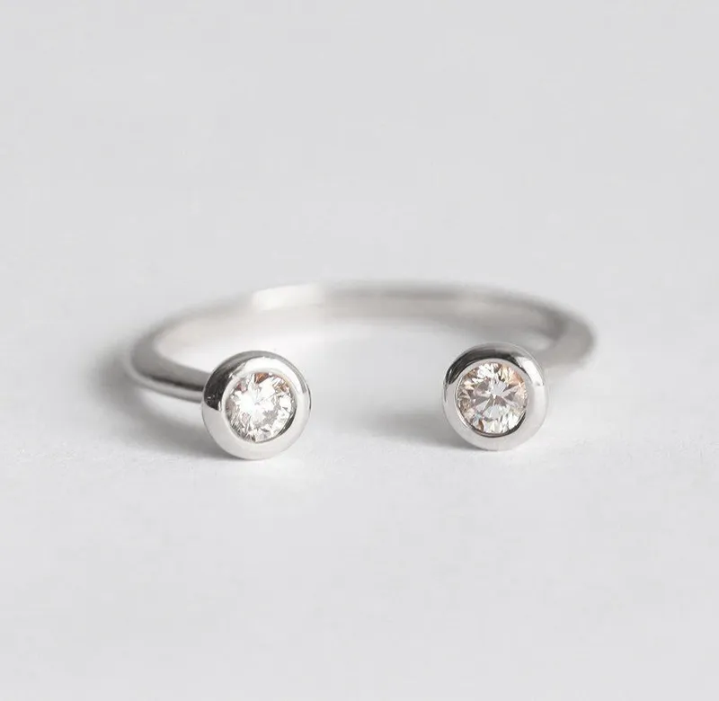 Shelby Marquise Salt & Pepper Diamond Ring Set vy 7