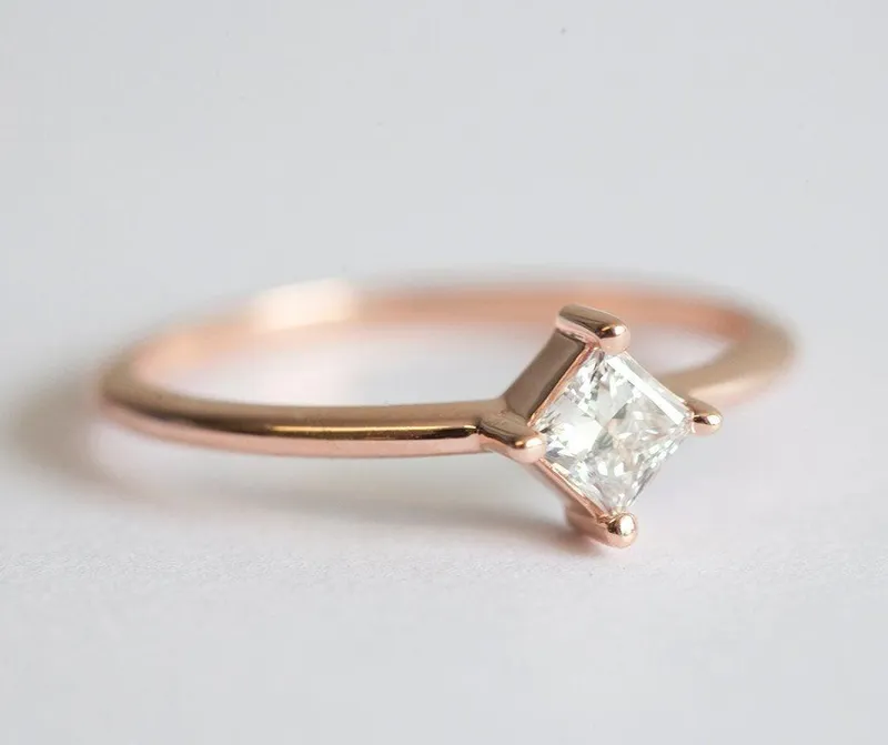 Solitaire Diamond Ring, Prong Diamond Ring view 2