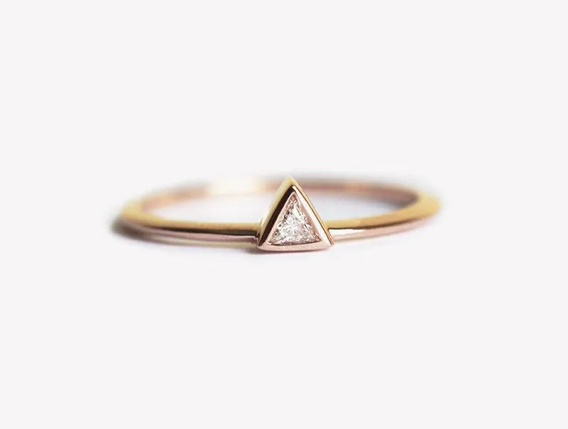 Solitaire Trillion Diamond Engagement Ring view 6