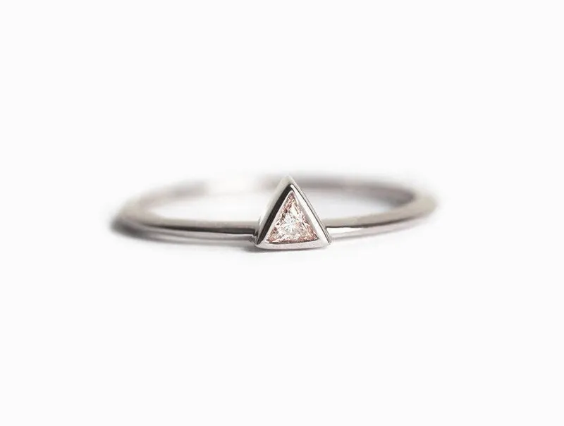 Solitaire Trillion Diamond Engagement Ring view 7