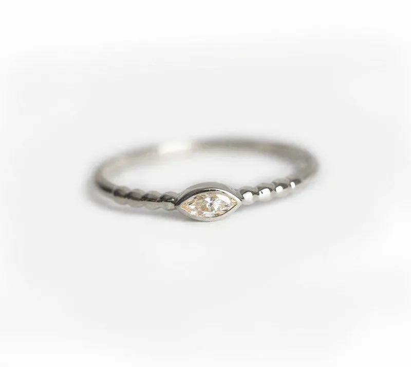 SOLITAIRE MARQUISE DIAMOND RING view 6