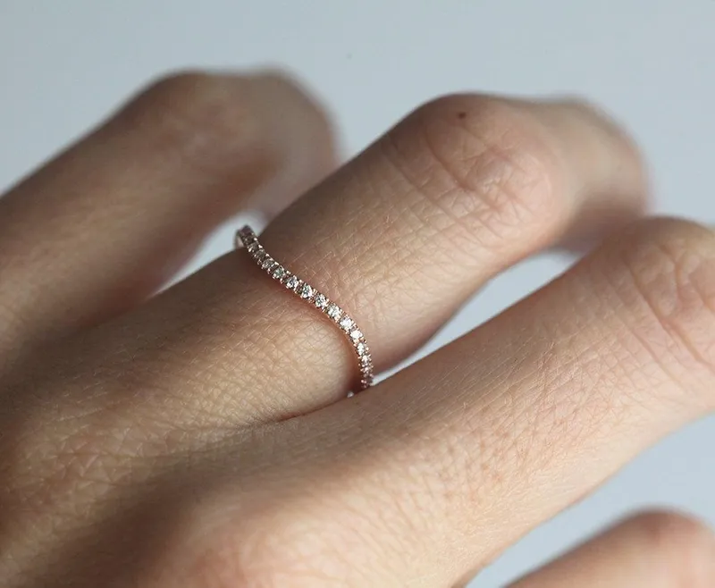 SONIA ROSE GOLD ETERNITY DIAMOND RING view 2