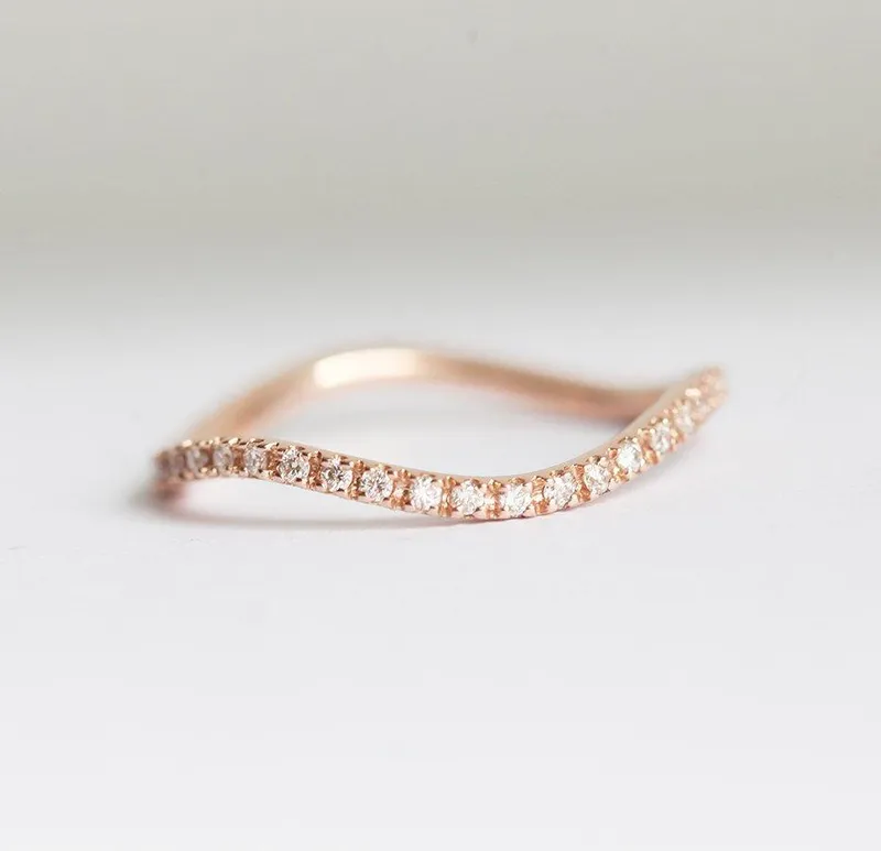 SONIA ROSE GOLD ETERNITY DIAMOND RING view 3