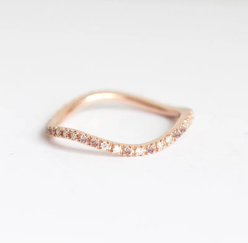SONIA ROSE GOLD ETERNITY DIAMOND RING view 5