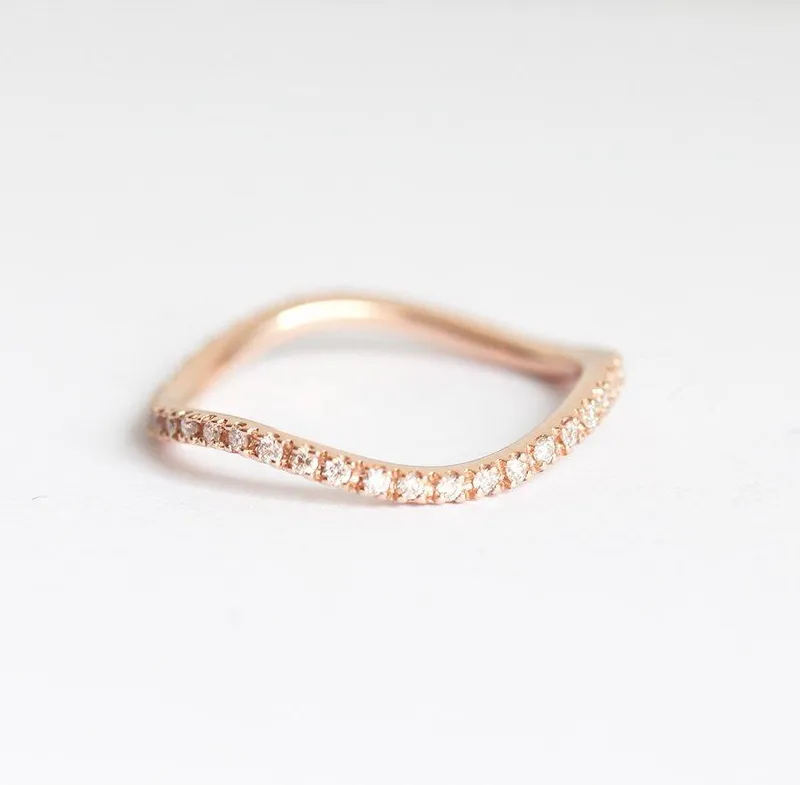 SONIA ROSE GOLD ETERNITY DIAMOND RING diamond round cut engagement ring