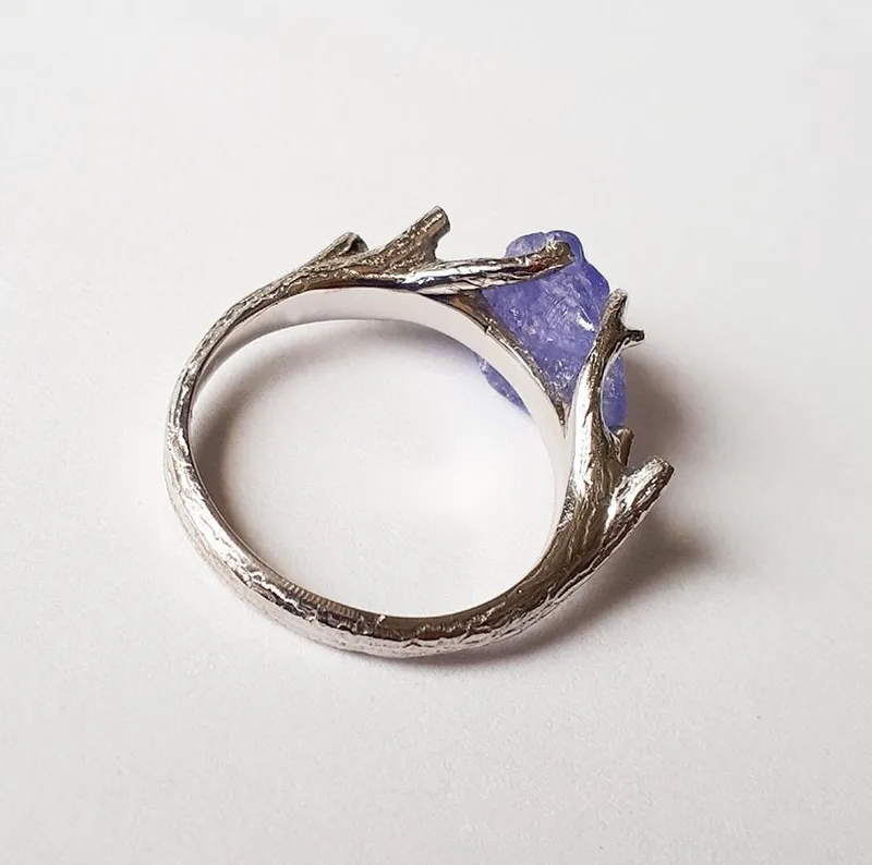Stormi Raw Tanzanite Ring view 3