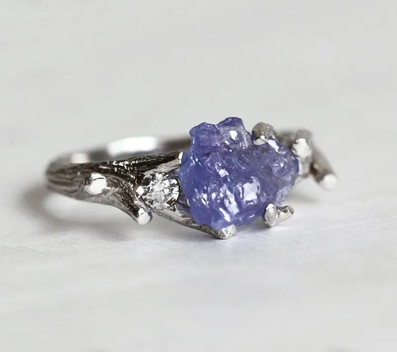 Stormi Raw Tanzanite Ring view 5