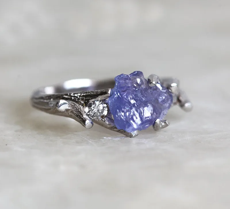 Stormi Raw Tanzanite Ring engagement ring