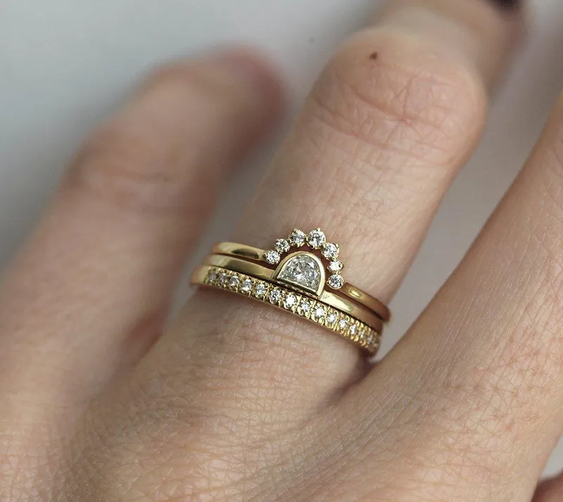 Sunset Diamond Ring Set vy 4