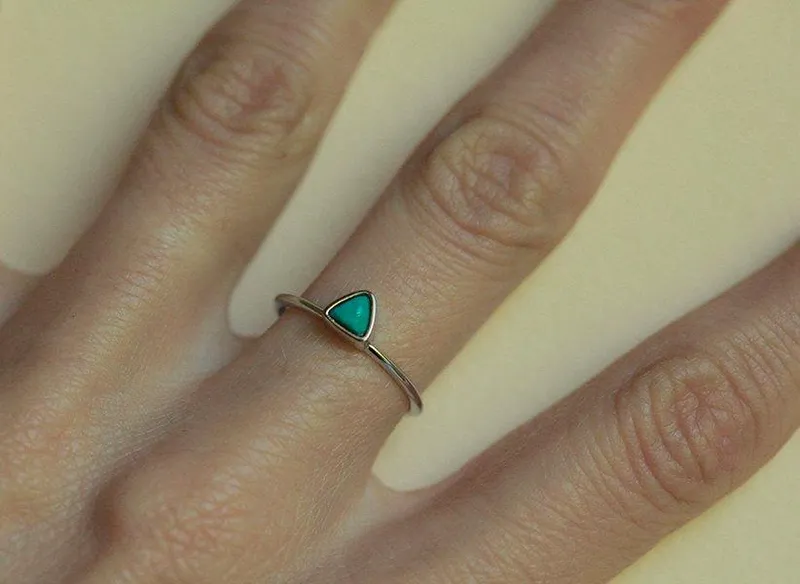 Turquoise Ring, Wedding Ring view 2