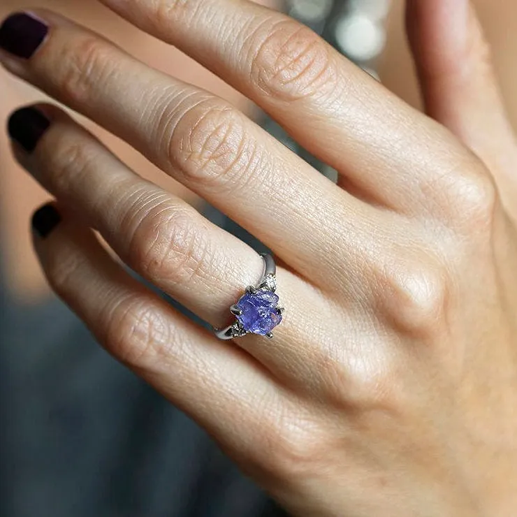 TINA RAW TANZANITE RING view 7