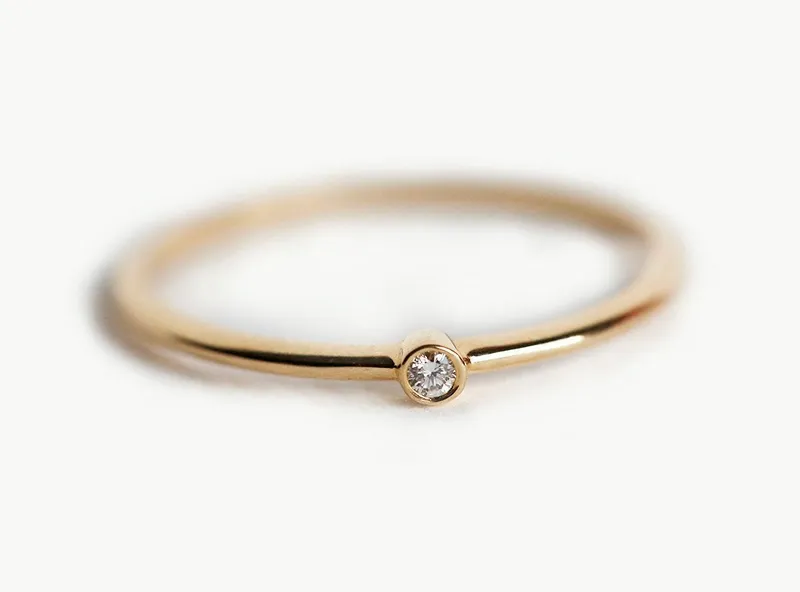 Tiny Diamond Ring, Baby Diamond Ring view 5