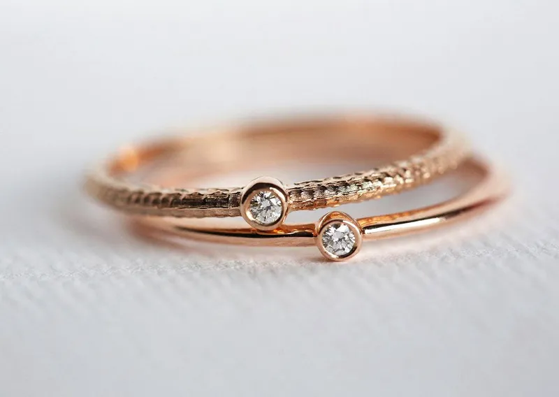 Tiny Diamond Ring, Baby Diamond Ring view 6