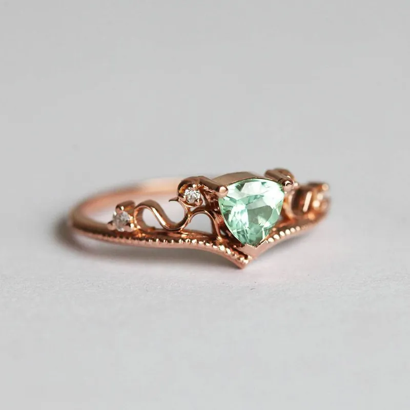 TOURMALINE RING SET, DIAMOND RING vy 7